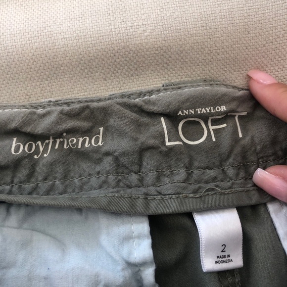 Boyfriend Olive Pants Ann Taylor Loft - Picture 2 of 4